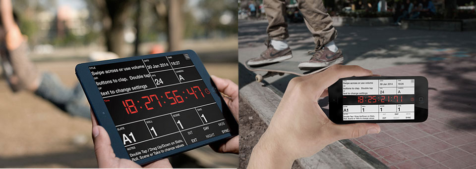 DigiSlate digital clapperboard app for iPhone, iPad and iPod Touch